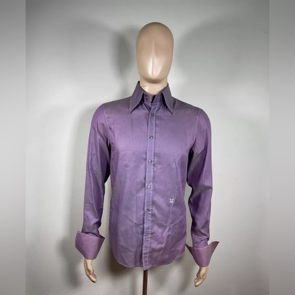 Vintage 2000s J Lindbergh Button Up Shirt Long Sleeve Purple Men’s M - Picture 1 of 8